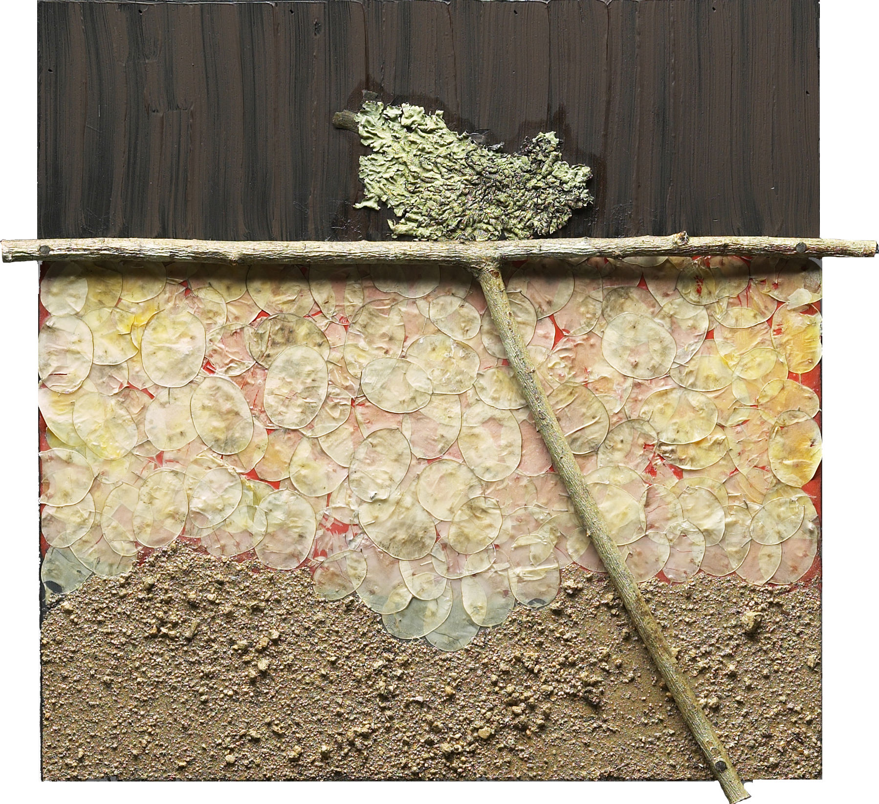 Blue and white abstract seascape with textured brushwork