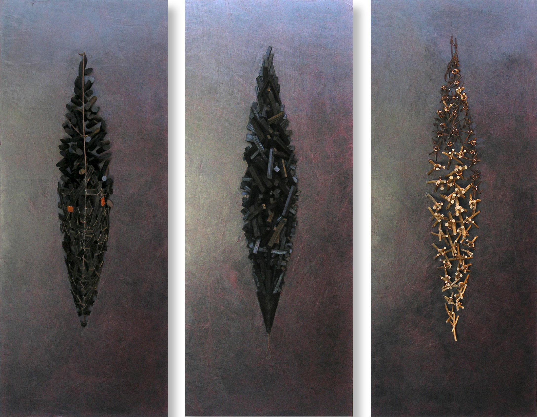 Geometric abstract with bold lines and muted earth tones